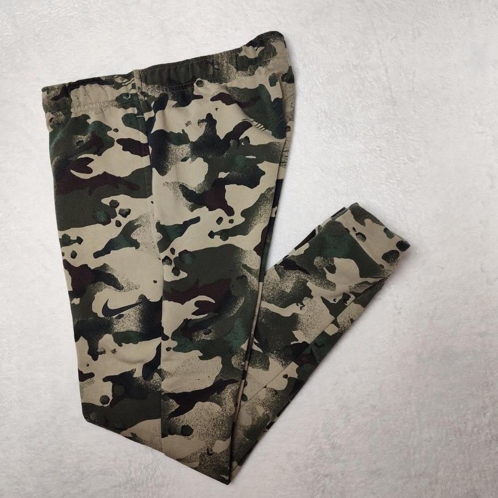 Nike‎ Jogger Pants Mens Small Green Camo Dri-FIT Workout Gym Standard Fit CU6200